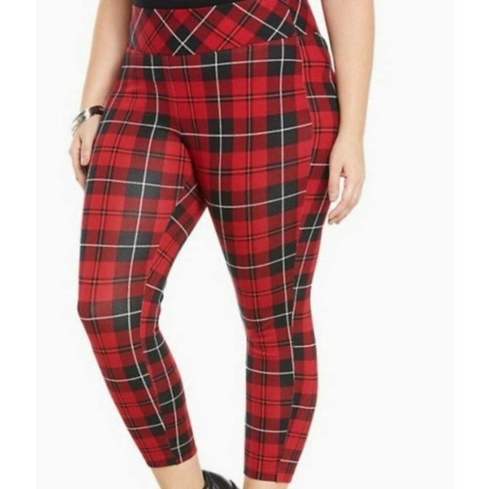 NWT Torrid Size 3 3X Slim Fit Pixie Crop Daily Plaid Stretch Pants Office